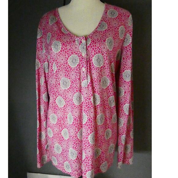 Cosabella Women's Large Floral Henley  Blouse Long Sleeves Colorful - Picture 1 of 6